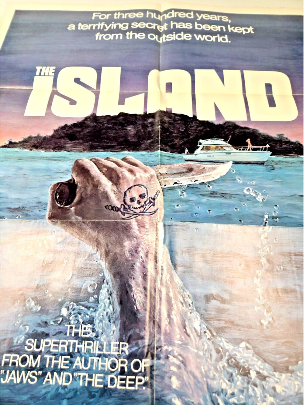The Island 1980 Original 27x41 Movie Poster Michael Caine Peter Benchley